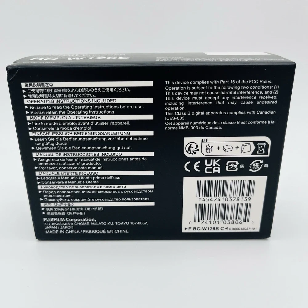 Fujifilm Fuji OEM BC-W126S Battery Charger US Plug